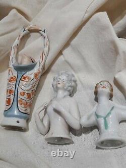 Antique half dolls porcelane germany