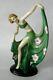 Art Deco 1930's Fasold & Stauch Porcelain Green Dress Dancing Lady Figurine