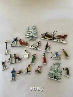 Authentic Antique 1920's Hans Heinricksen Victorian Flat Lead Figures 18 PCs. C