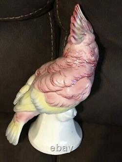 Aweee! Vintage Made in Germany Pink Yellow Cockatiel Cockatoo