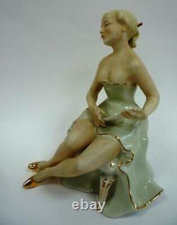 Ballerina Elegant Lady Figurine Porcelain Vintag Germany By Rosenthal Décor Gift