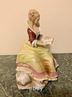 Beautiful Antique Grafenthal Hand Painted Porcelain Figurine of Lady Reading