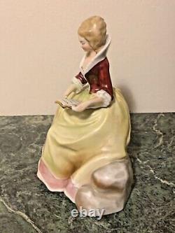 Beautiful Antique Grafenthal Hand Painted Porcelain Figurine of Lady Reading