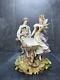 Beautiful German Signed Porcelain Figurine Couple Repaired 9.5