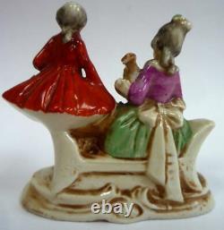 Beautiful Vintage Porcelain Figurine Lady with a Cavalier and mandolin 1970s