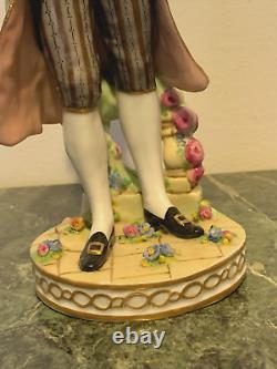 Beautiful Vintage Volkstedt, Germany Pair of porcelain figurines Gentleman & Lady