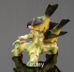 Birds Porcelain Statue 1980 Germany Vintage Unique Home Decor Multi-Color 229g