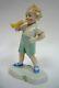 Boy Playing Pipe Figurine Porcelain Vintage By Ortloff & Metzler Germany Gift