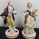 Carl Thieme Dresden Figurines Potschappel Aristocrat Gent & Lady Pair Statues