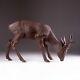Deer Maral Animal Wild Vtg Figurine Porcelain Stoneware By Meissen Germany 1920s