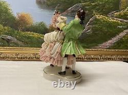 Dresden Germany Fine Porcelain & Lace Figurine Dancing Couple 8 (Pink)