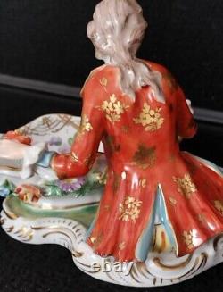 Dresden Porcelain By Carl Thieme Figural Men Antique