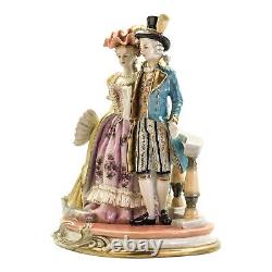 Dresden Porcelain Figurine Couple Germany Antique Vintage 1920 Large 11