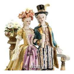 Dresden Porcelain Figurine Couple Germany Antique Vintage 1920 Large 11