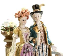 Dresden Porcelain Figurine Couple Germany Antique Vintage 1920 Large 11