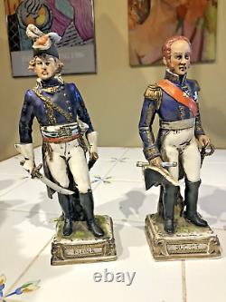 Dresden Porcelain Napoleon Generals Figurines Lot of 6 Exquisite Germany