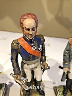 Dresden Porcelain Napoleon Generals Figurines Lot of 6 Exquisite Germany