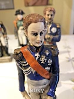 Dresden Porcelain Napoleon Generals Figurines Lot of 6 Exquisite Germany