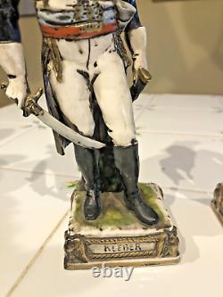 Dresden Porcelain Napoleon Generals Figurines Lot of 6 Exquisite Germany