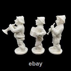 Dresden Signed Germany White Porcelain Orchestra Music Musicians Six pc Vintage