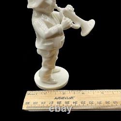 Dresden Signed Germany White Porcelain Orchestra Music Musicians Six pc Vintage