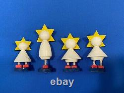 ERZGEBIRGE Wendt Kuhn Moon Sun Star Family East Germany Set of 6 Figurines Vtg