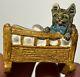 Early Vintage 2 Cat In Crib German Cat Miniature Cat German Cat