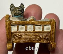 Early Vintage 2 Cat In Crib German Cat Miniature Cat German Cat