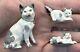 Early Vintage 2 Cat Kittens German Bisque Miniature Bisque Cat Made In Germany