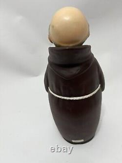 FRIAR TUCK-Goebel, W. Germany Ceramic Monk Lot1950's Large Decanter Vintage