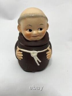 FRIAR TUCK-Goebel, W. Germany Ceramic Monk Lot1950's Large Decanter Vintage