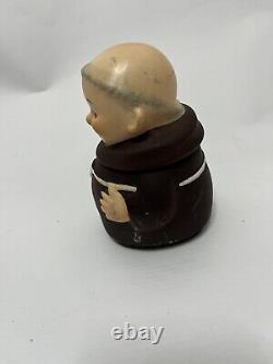 FRIAR TUCK-Goebel, W. Germany Ceramic Monk Lot1950's Large Decanter Vintage