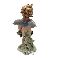 Fasold & Stauch Angel Figurine Cherub GERMANY PORCELAIN Vintage Wine Wallendorf