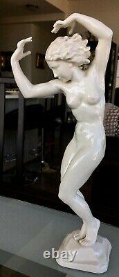 Figurine Antique 1948 US ZONE Hutschenreuther Germany Large 14 Porcelain Nude