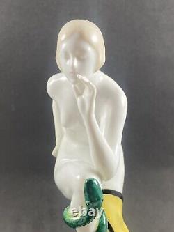Figurine porcelain art deco germany Nude