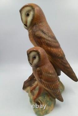 GOEBEL Barn Owl Figure Statue West Germany 14 Tall Vintage 35 113 34