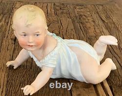 Gebruder Heubach Bisque Porcelain Piano Baby Figurine 12Germany