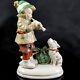 Gebruder Heubach Boy & Dog Figurine Antique German Porcelain Victorian