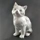Gebruder Heuback Antique Cat Kitten Figurine Porcelain Gray White 5.5t