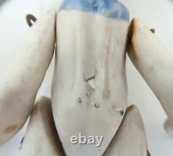 German Clown Pierrot Figurine Bisque Joint Doll Miniature Porcelain Antique VTG