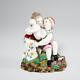 German Hand Painted Porcelain Couple W Child Figural Group 20th C Antique