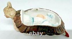 German Porcelain Bisque Naughty Novelty Turtle Bare Bottom Bathing Beauty Box