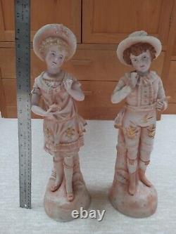 German Rudolstadt Porcelain Figurine Volkstedt Antique Girl Children