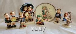 German Vintage Mixed Hummel Bundle 7 Figurines + Annual Plate