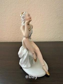 German/ Vintage Porcelain Figurine-Ballerina-Dancer/ Unterweissbach
