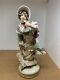 German Volkstedt Porcelain Antique Lady Lace Ruffle Flower Dress Figurine 6.5