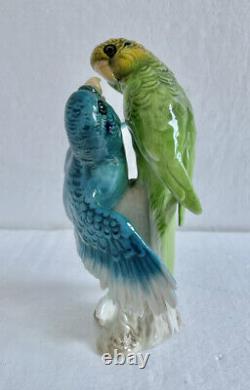 Goebel Budgerigar Parakeet Parrots Bird Figurine CV 95 Vintage W. Germany 6.5 T