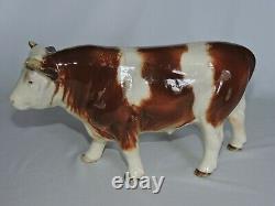 Goebel Hereford Bull Western Germany Brown White Vintage Collectible Porcelain