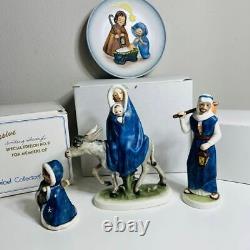 Goebel Holy Family Flight into Egypt Figurines Vintage Mary Donkey German Lot