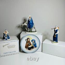 Goebel Nativity Holy Family Flight Into Egypt Figurines Vintage Germany Lot of 4